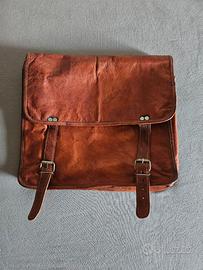 Borsa tracolla vera pelle a mano, messenger