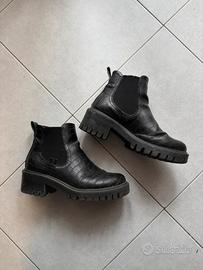 Scarpe n36 tronchetto fantasia finto coccodrillo