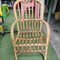 poltroncina anni 70 in bambù 