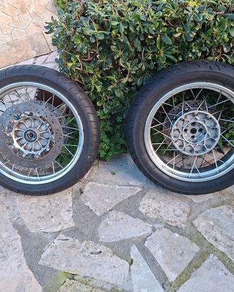 Coppia cerchi a raggi per bmw r850r r1100r 