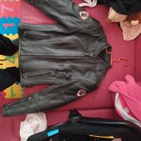 giacca da moto pelle nera  Suomy