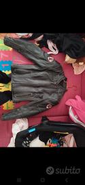 giacca da moto pelle nera  Suomy
