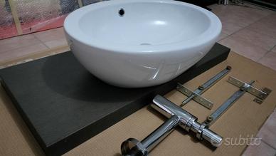 Lavabo bagno d'arredo con mensola sospesa