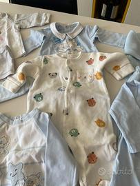 8 Tutine 1-3 mesi 56 cm neonato cotone