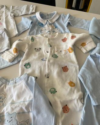 8 Tutine 1-3 mesi 56 cm neonato cotone