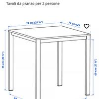 Tavoli quadrati bianchi ilea