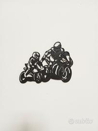 moto padre e figlio decorazione murale