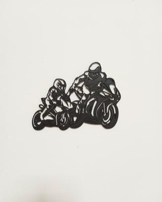 moto padre e figlio decorazione murale
