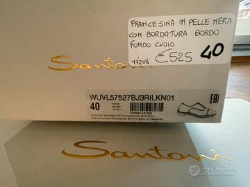 Francesina donna Santoni in cuoio