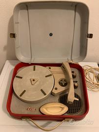 Giradischi in valigetta bicolore anni 60