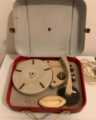 Giradischi in valigetta bicolore anni 60