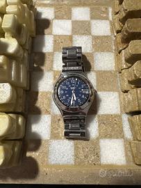 Swatch Irony acciaio quadrante blu Con data