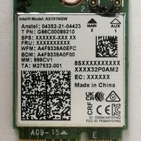 Scheda di rete AX101NGW Bluetooth WiFi nuova