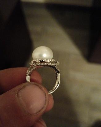 anello perla vera