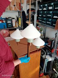 Lampadario vintage con 3 luci 1950/60