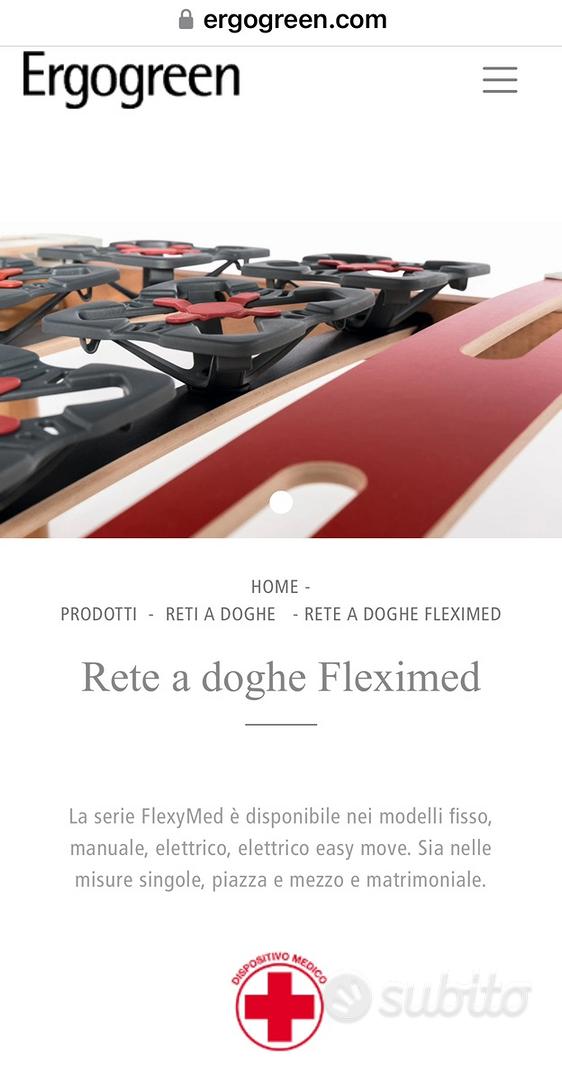 Rete Ergogreen Flexymed letto matrimoniale con doghe in legno