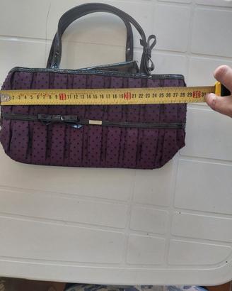 Borsa a mano Camomilla Milano - Viola e Pois Neri 