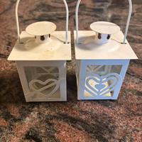 Lanterne decorative bianche con cuore