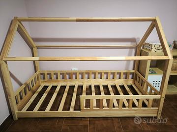 Letto singolo Montessori  a casetta - come nuovo