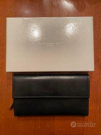 Portafoglio in pelle nera Nannini