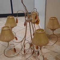 Lampadario in ferro battuto 