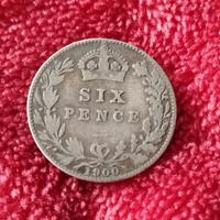 Moneta inglese antica in argento 