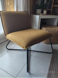 poltroncina scandinava giallo ocra