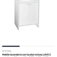 Mobile lavanderia con lavabo incluso