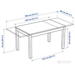 Tavolo da pranzo allungabile