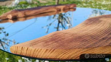 Specchio fatto a mano in legno