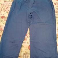 Pantaloni Carla Ferroni in Cotone taglia 48 blu 