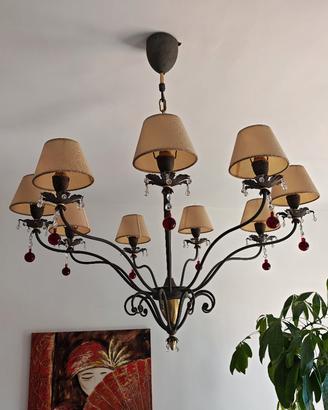 Lampadario a 9 lampadine 