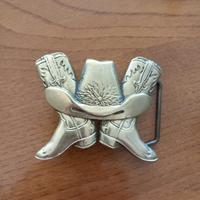 fibbia per cinture cowboy in ottone