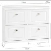 Set 3 scarpiere nuove “SoBuy” bianche - scarpiera
