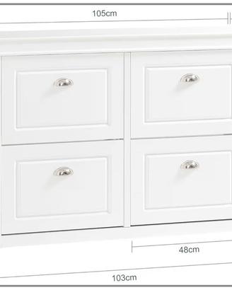 Set 3 scarpiere nuove “SoBuy” bianche - scarpiera