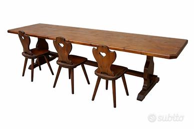 Set Tavolo Massello + 12 Sedie Tirolesi