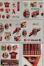 6 fogli ADESIVI AC MILAN calcio anni 90 e 2000