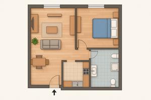 Bilocale con balcone a 600 euro TUTTO INCLUSO