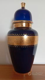 Vaso Urna Royal Porzellan Bavaria KPM Cobalto Oro 