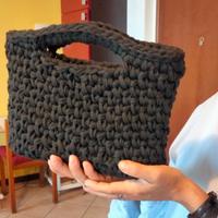 borsa in corda di cotone fatta a mano 