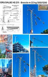 Gru dalbe hs-211 braccio 22m