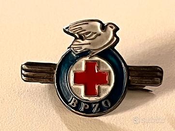 Croce rossa Cecoslovacca- Distintivo da bavero