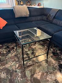 tavolino quadrato vetro