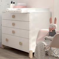 Cassettiera con fasciatoio per bambini in legno