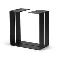 Coppia gambe tavolo a forma quadrata in ferro