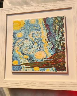 quadro notte stellata di van Gogh su piastrella