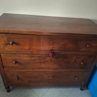 Comò cassettone in noce fine '800