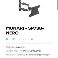 Supporto in metallo da parete per tv