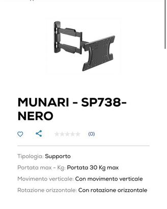 Supporto in metallo da parete per tv