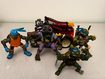 Set vintage tartarughe ninja+ furgone lanciareti